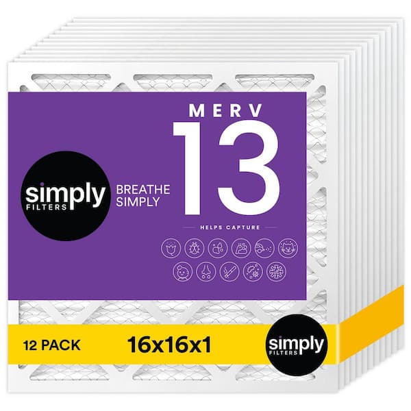 16 in. x 16 in. x 1 in. MERV 13 FPR 10-Pleated Furnace Air Filter (12-Pack)