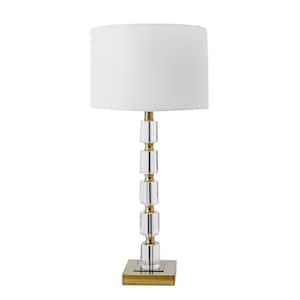 Manhattan 29 in. Brass Glam Table Lamp, Dimmable
