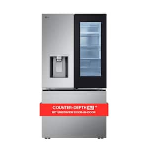 26 cu.ft. SMART Counter Depth MAX French Door Refrigerator with Door-in-Door InstaView in PrintProof Stainless Steel