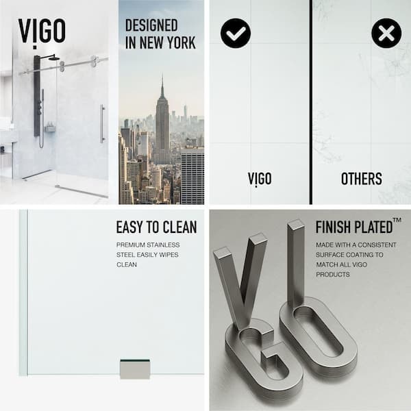 Vensea Series 31.5 in. by 56 in. Frameless Hinged Tub Door