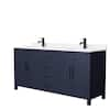 Wyndham Collection Beckett 72 In. W X 22 In. D X 35 In. H Double Sink 