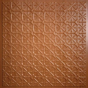 Continental Faux Wood-Caramel 2 ft. x 2 ft. Lay-in or Glue-up Ceiling Panel (Case of 6)