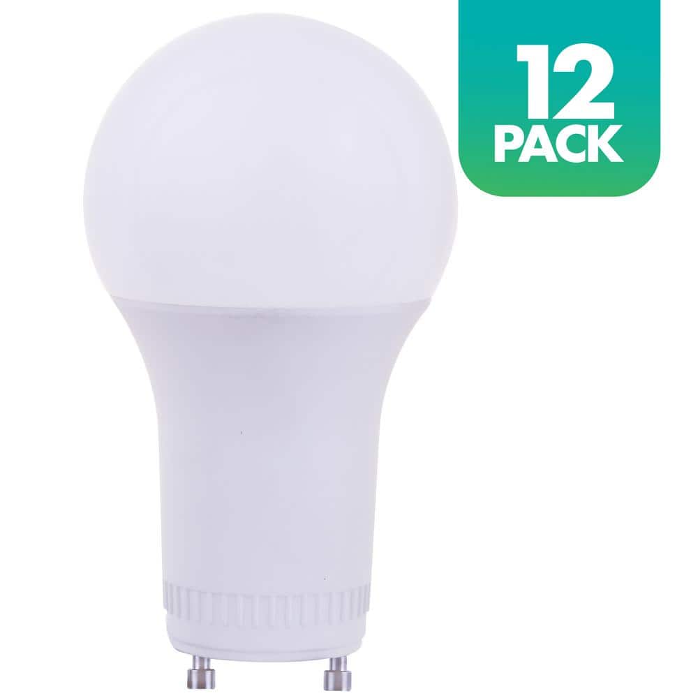 Am Conservation 75-Watt Equivalent A19 Dimmable with GU24 Base LED Light Bulb, 4000K Cool White, 12-Pack