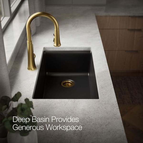 KOHLER Kennon Drop-In Neoroc Granite Composite 33 in. 1-Hole