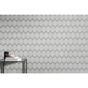 Intrigue Fawn 10.67 in. x 14.32 in. Honeycomb Polished & matte blend Marble Mosaic Tile (1.061 sq. ft./Each)