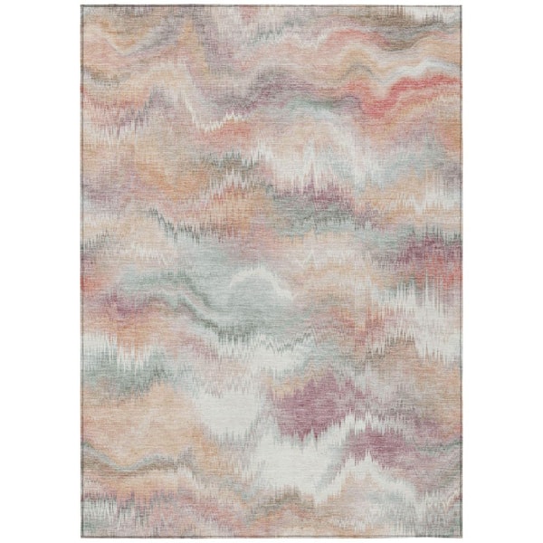 Addison Rugs Chantille Machine Washable Indoor/Outdoor Abstract ACN2258 Peach 3 ft. x 5 ft. Area Rug