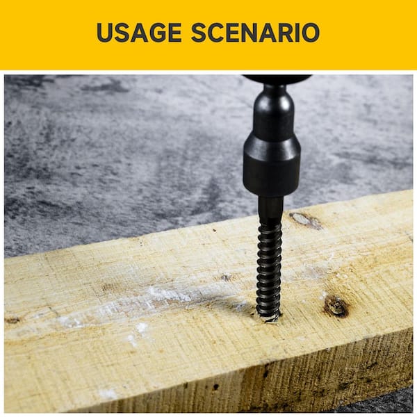 MYWISH 109-Piece 1/4 in. Lag Screws and Washers Kit, Black Oxide