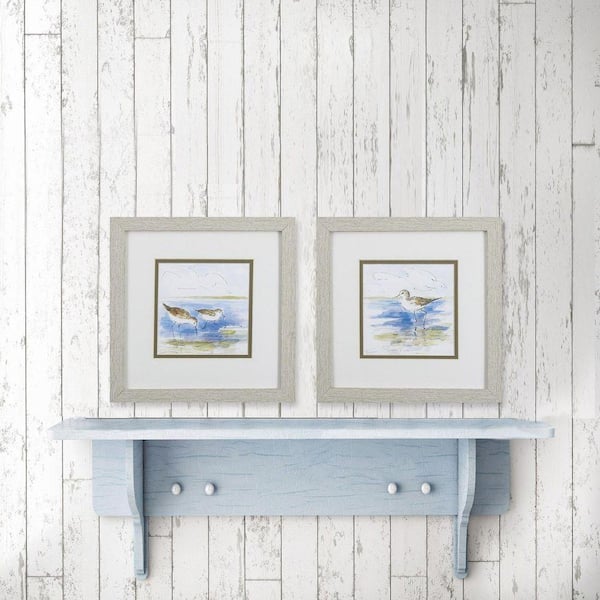 2 Piece Framed Giclee Coastal Art Print 11 in. x 11 in.