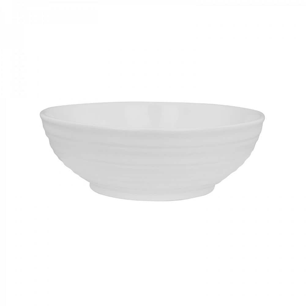 Cassini 15.5'' Glossy White Ceramic Round Above-Counter Sink