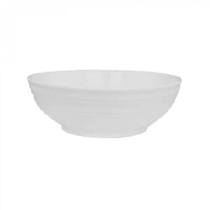 Cassini 15.5 in. Small Countertop Vessel Sink White Ceramic Round Vessel Sink for Bathroom Renovators Supply