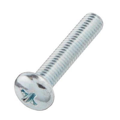 M5-0.8x25mm Zinc Pan Head Phillips Drive Machine Screw 2-Pieces