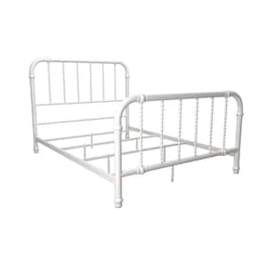 DHP Emerson White Metal Canopy Queen Size Frame Bed DE36133 - The Home ...