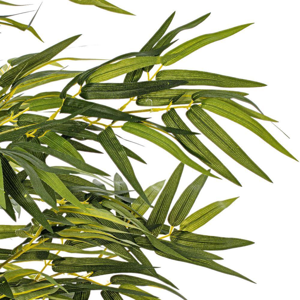 6 ft Green Bamboo Tree with Black Pot