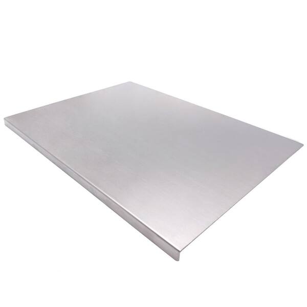 19.7 in. x 15.7 in. Silver Rectangular Stainless Steel Cutting Boards, Non-Slip Silicone Pad, Easy to Clean