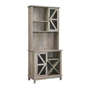 Jill Zarin La Jolla Tall Cabinet with Mesh Doors- White