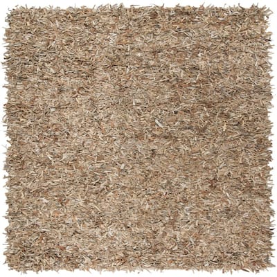 6'7 x 6'7 Square Safavieh Velvet Shag Collection VSG169L Solid 1.2-inch Thick Area Rug Light Beige 6'7 x 6'7 Square Safavieh Velvet Shag Collection VSG169L Solid 1.2-inch Thick Area Rug Light Beige