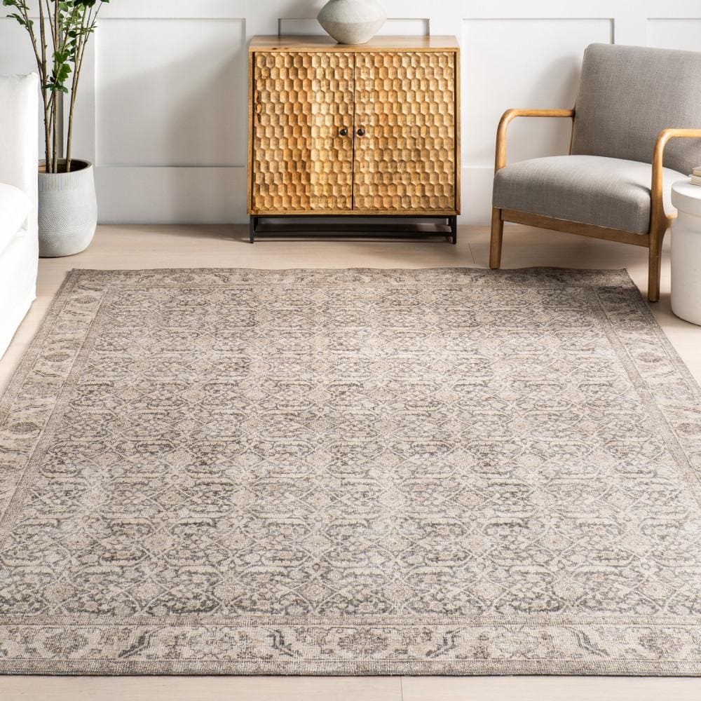 Hillstone 5x8 Red Synthetic Vintage Medallion Area Rug