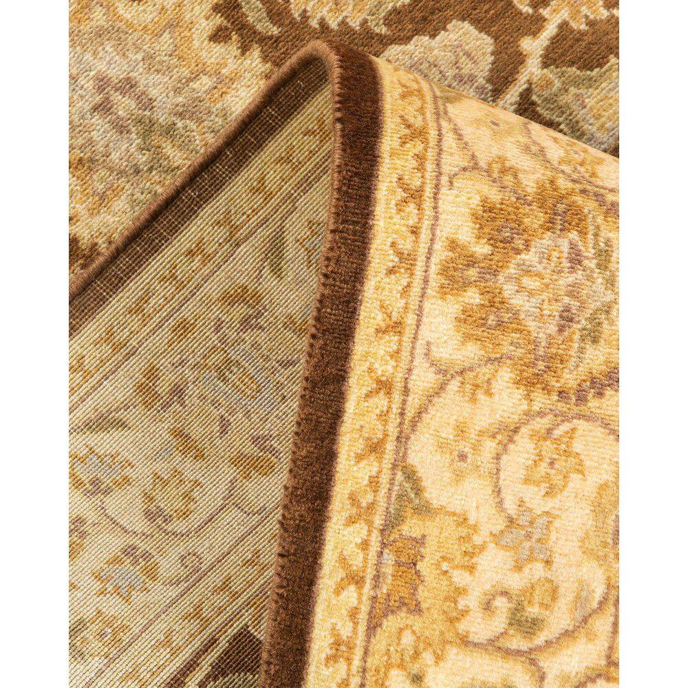 Hand-Knotted Brown Wool Traditional Rectangular Area Rug 3' x 5'