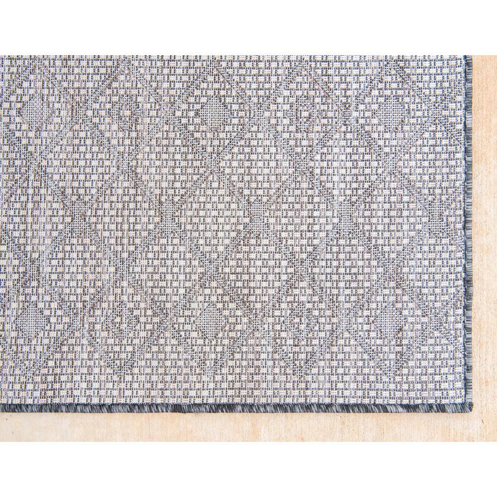 Charcoal Gray Trellis Synthetic 8' x 11'4" Outdoor Rug