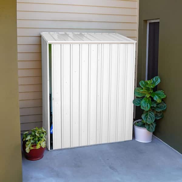 EZI Slider 5 ft. W x 3 ft. D Metal Storage Shed in Surfmist with Snaptites Assembly System (14 sq. ft. )