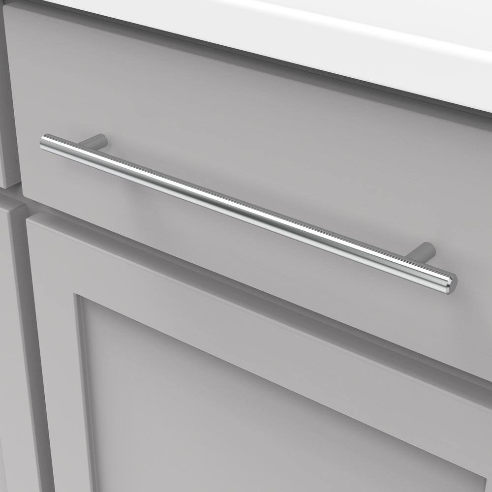 Chrome Bar Pull Kitchen Cabinet Handles with Mounting Hardware