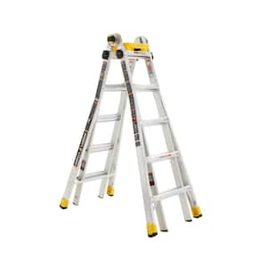22 ft. Reach MPXA Aluminum Multi-Position Ladder with Project Bucket, 300 lbs. Load Capacity