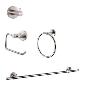 Bagno Nera 4-Piece Bathroom Accessory Set in Satin Nickel