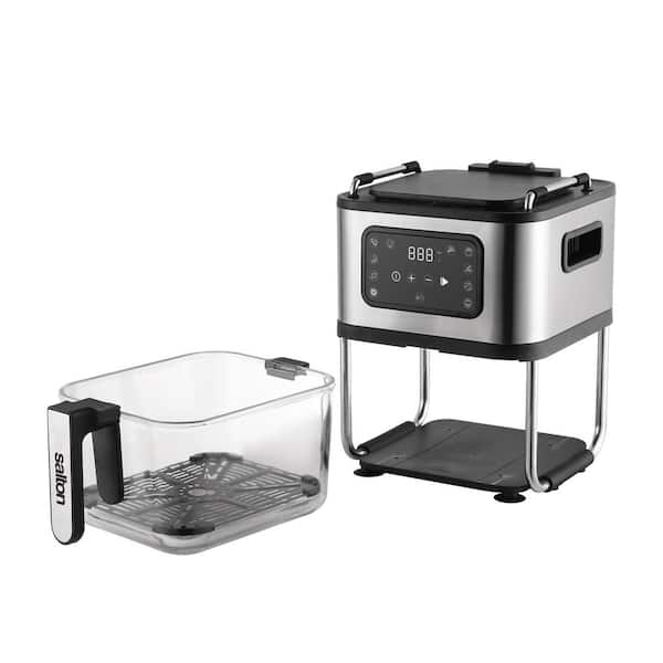 Kitchen HQ 4.875-Quart 2-in-1 Glass Air Fryer/Grill System