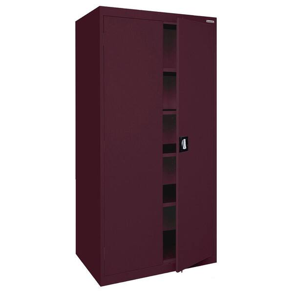 Sandusky Elite Series Steel Freestanding Garage Cabinet in Burgundy (36 in. W x 78 in. H x 18 in. D)