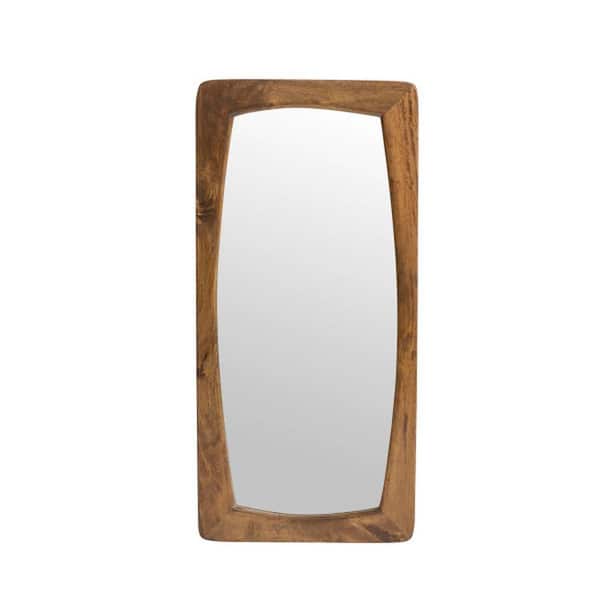 Storied Home 20.75 in. W x 44.5 in. H Natural Wood Framed Scandinavian Mirror