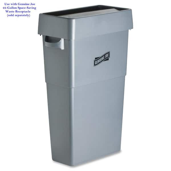 Genuine Joe Gray Swinging Trash Can Lid for Wall Hugger 23 Gal