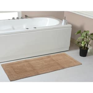 Classy 100% Cotton Bath Rugs Set, 21 in. x54 in. Runner, Linen