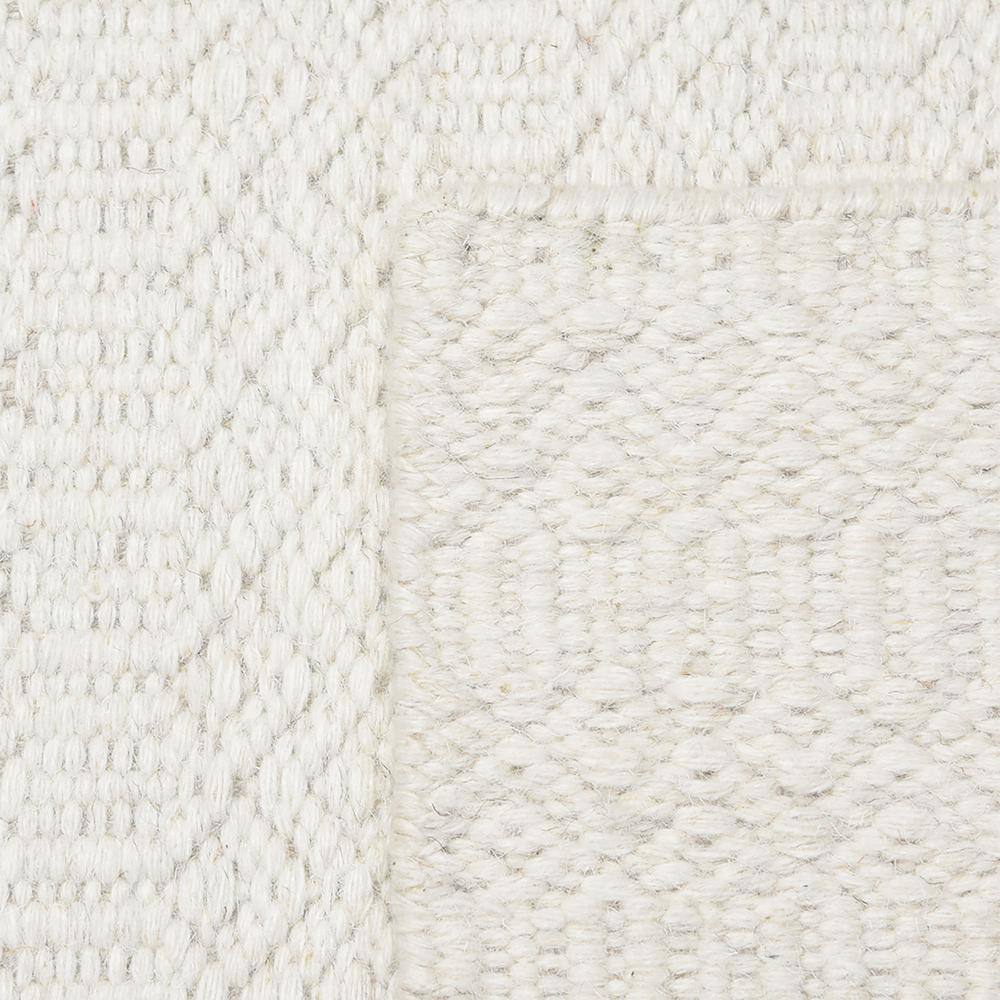Handwoven Serenity Ivory Wool 8' x 10' Flatweave Area Rug