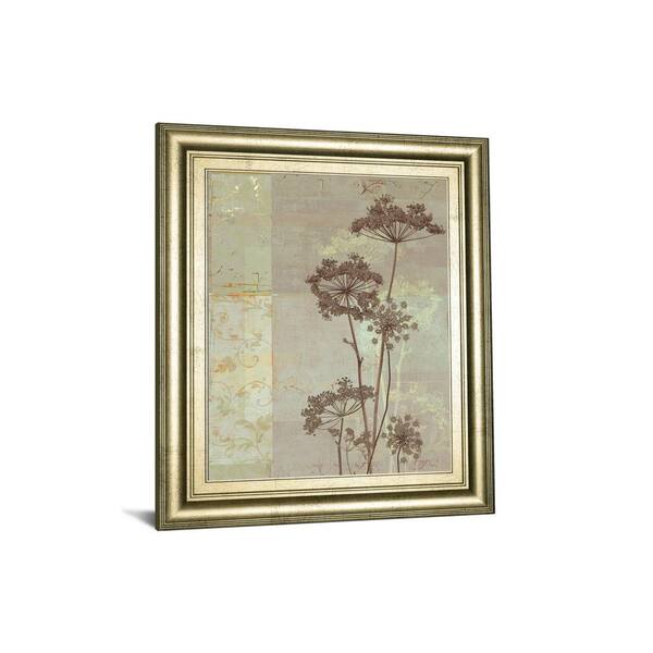 Classy Art "Silver Foliage I" By Ella K. Framed Print Wall Art 26 in. x 22 in.