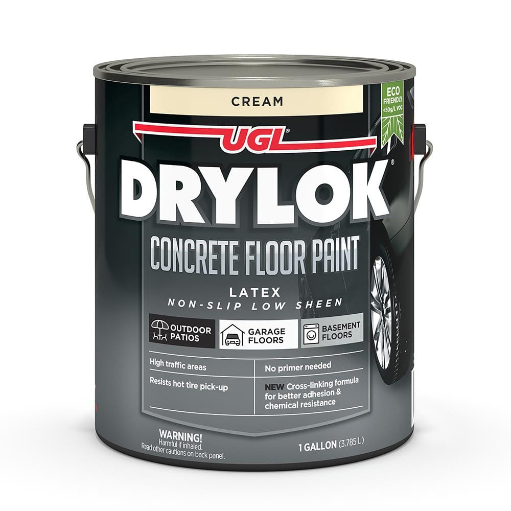 1 gal. Cream Low Sheen Latex Interior/Exterior Concrete Floor Paint
