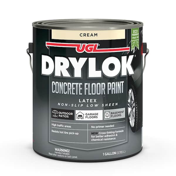 1 gal. Cream Low Sheen Latex Interior/Exterior Concrete Floor Paint