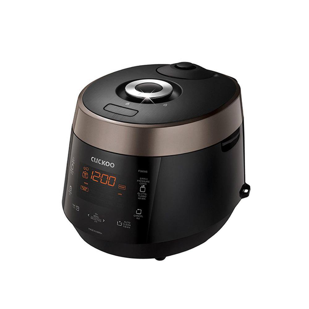 Cuckoo 6-Cup Black and Bronze Stainless Steel Electric Rice Cooker