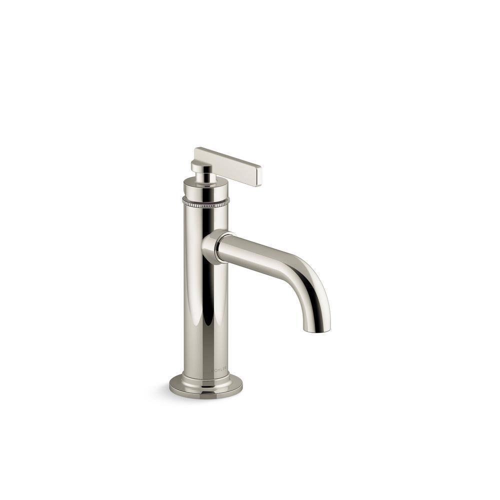 Vibrant Polished Nickel Single-Handle Bathroom Sink Faucet