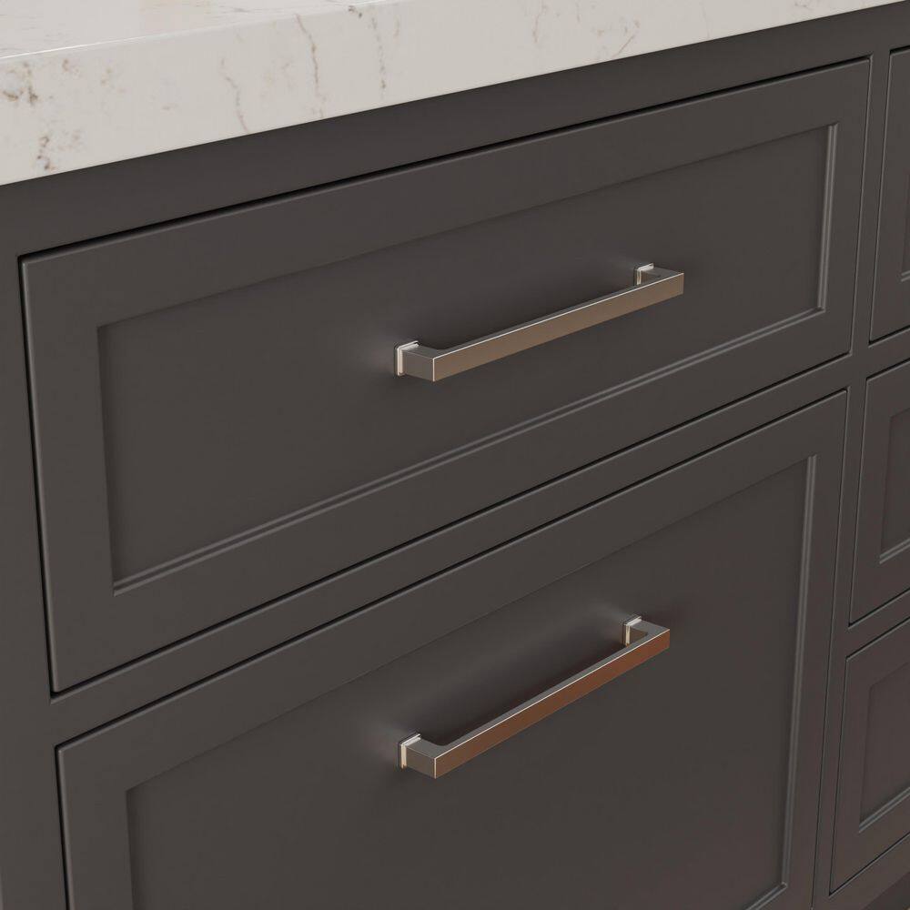 Chelsey 8-inch Polished Nickel Rectangular Bar Pull