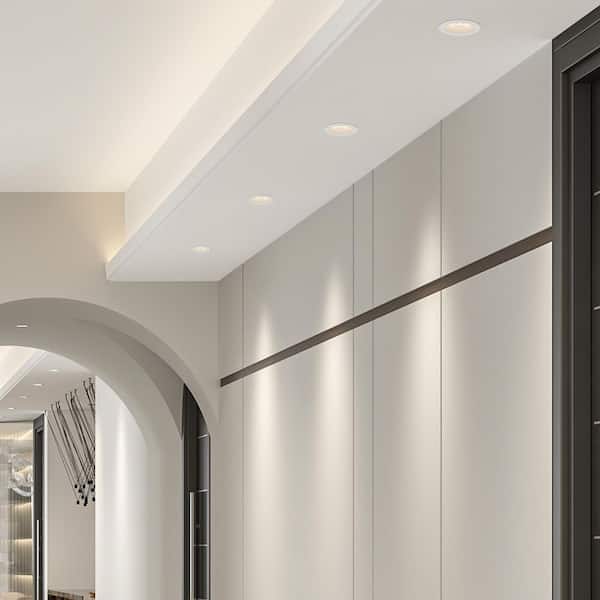 Maxxima 4 in. Adjustable Recessed Anti-Glare LED Gimbal Downlight