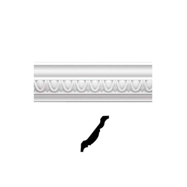 Focal Point 7/8 in. x 4-1/8 in. x 96 in. Primed Polyurethane Classic Egg and Dart Crown Moulding