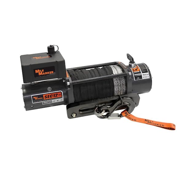 MILE MARKER 12,000 lb. Capacity SEC12 SUV and Truck Winch with Rope and Remote 7653251BW The