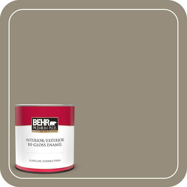 BEHR PREMIUM PLUS 1 qt. #770D-5 Carriage Door Hi-Gloss Enamel Interior/Exterior Paint & Primer