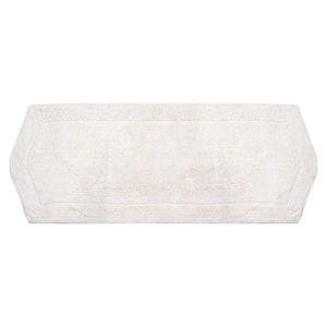 Waterford Collection 100% Cotton Tufted Non-Slip Bath Rug, 22 in. x60 in. Runner, Ivory