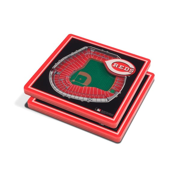 YouTheFan MLB Cincinnati Reds 3D Logo Series Multi-Colored Coasters 8499719  - The Home Depot