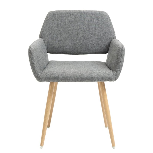 Wateday Gray Fabric Upholstered Backrest Side Chair