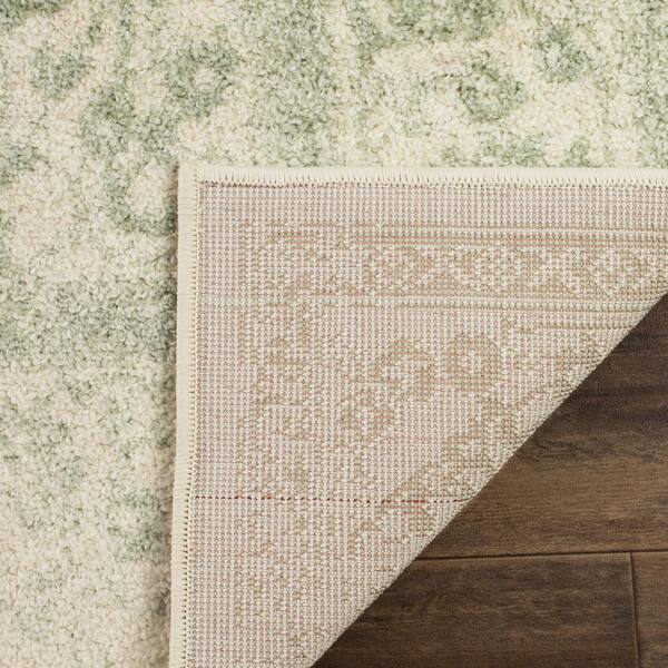 SAFAVIEH アクセントラグ アイボリー/セージ ADR109V SAFAVIEH ADirondack Ivory/Sage 10 ft. x 14 ft. Border Distressed