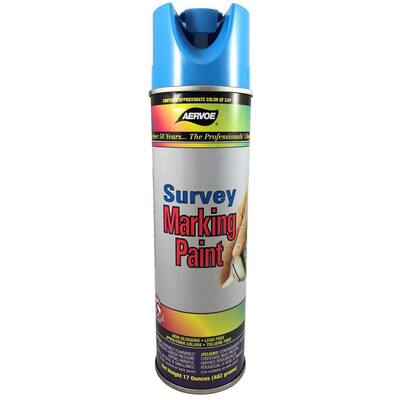 17 oz. Light Blue Inverted Survey Marking Handheld Purpose Spray Paint (12-Pack)