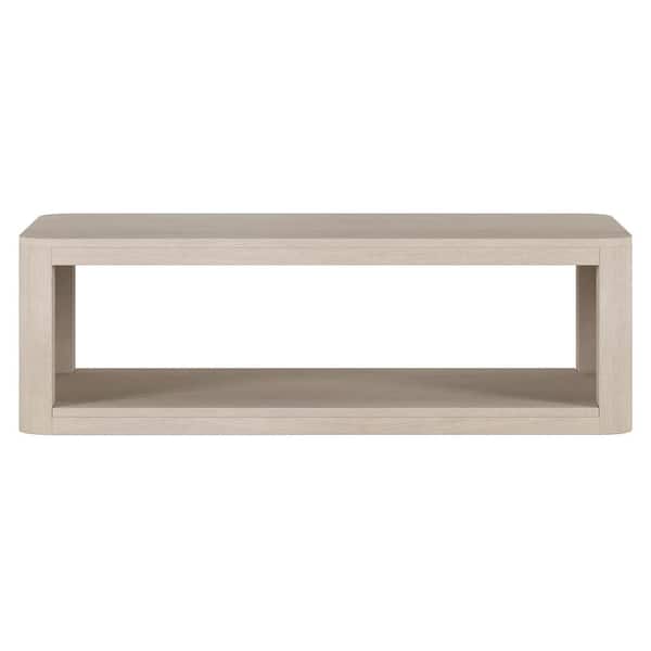 Meyer&Cross Kellan 47.25 in. Alder White Rectangle MDF Top Coffee Table