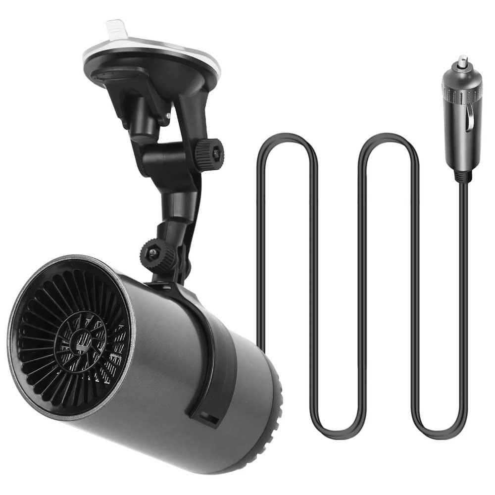 12V 150W Black Portable Car Heater 2 In 1 Heating Cooling Fan Rotatable Demister Defroster with 4. 92ft Cord price history on PriceWatchPro